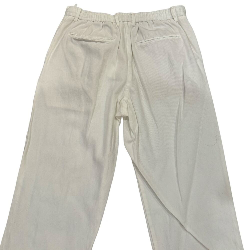 Zara Cotton Straight Leg Ankle Pants - Off White Size XL - Picture 5 of 5